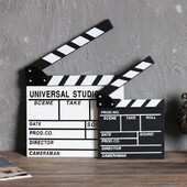 Fa Rendező Videó Jelenet Clapperboard Tv Film Mozi Clapboard Fényképezés Kellék Vlog felvételhez Függő Dekoráció Új