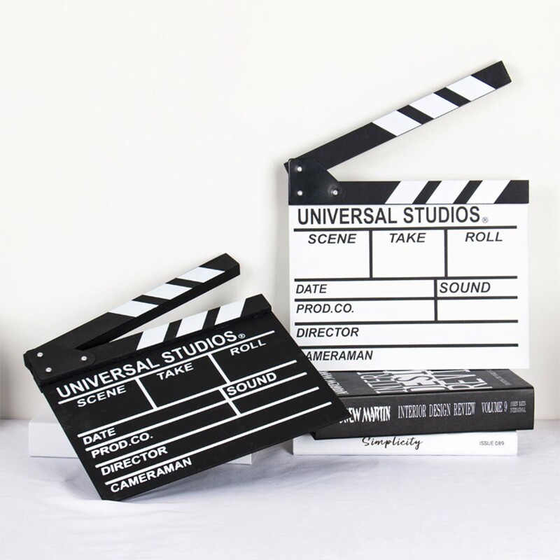 Fa Rendező Videó Jelenet Clapperboard Tv Film Mozi Clapboard Fényképezés Kellék Vlog felvételhez Függő Dekoráció Új