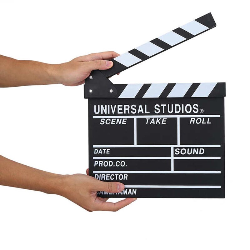 Fa Rendező Videó Jelenet Clapperboard Tv Film Mozi Clapboard Fényképezés Kellék Vlog felvételhez Függő Dekoráció Új