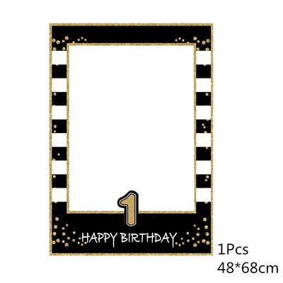 1 db Boldog születésnapot Photo Booth kellékek keret gyerekeknek felnőtt születésnapi parti dekoráció 1. 2. 16. 18. 21. 30. Photobooth kellékek