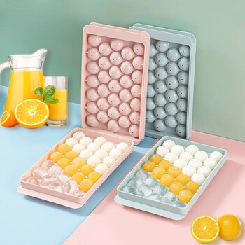 33 Ice Boll Cube Trays for Freezer Ice Ball Maker Mold Mini Circle Στρογγυλή φόρμα για παγάκια με καπάκι για υπολογιστές για κοκτέιλ ουίσκι