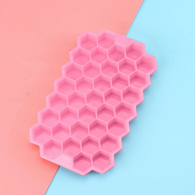 37 dobuma šūnveida ledus kubiņu paplātes, atkārtoti lietojamas silikona ledus kubiņu veidnes BPA bezmaksas saldējuma automāts ar vākiem DIY popsicle veidne