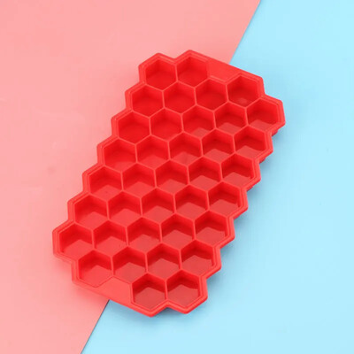 37 dobuma šūnveida ledus kubiņu paplātes, atkārtoti lietojamas silikona ledus kubiņu veidnes BPA bezmaksas saldējuma automāts ar vākiem DIY popsicle veidne