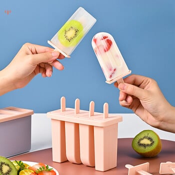 Popsicle/Sorbet Mold Grade Οικιακά Popsicle Κατασκευής Κατεψυγμένων Ice Box Λειαντικά εργαλεία με καπάκι Homemade Ice Cream Artifact