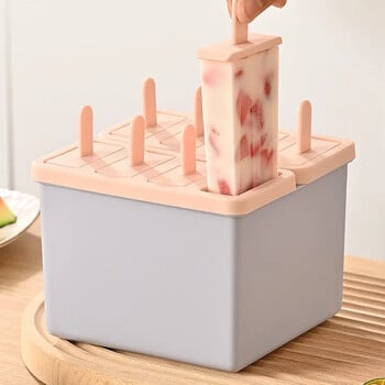 Popsicle/Sorbet Mold Grade Οικιακά Popsicle Κατασκευής Κατεψυγμένων Ice Box Λειαντικά εργαλεία με καπάκι Homemade Ice Cream Artifact