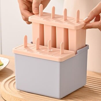 Popsicle/Sorbet Mold Grade Οικιακά Popsicle Κατασκευής Κατεψυγμένων Ice Box Λειαντικά εργαλεία με καπάκι Homemade Ice Cream Artifact