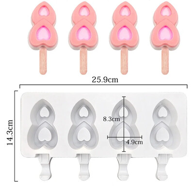 Barkácsolás szilikon fagylalt forma élelmiszer minőségű csokoládé desszert popsikát formáló tálca jégkocka készítő házi készítésű eszközök nyári parti kellékek