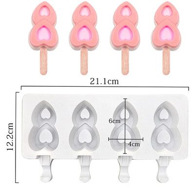Barkácsolás szilikon fagylalt forma élelmiszer minőségű csokoládé desszert popsikát formáló tálca jégkocka készítő házi készítésű eszközök nyári parti kellékek