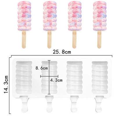 Barkácsolás szilikon fagylalt forma élelmiszer minőségű csokoládé desszert popsikát formáló tálca jégkocka készítő házi készítésű eszközök nyári parti kellékek