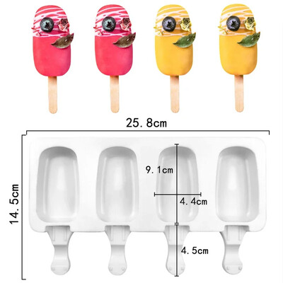 Barkácsolás szilikon fagylalt forma élelmiszer minőségű csokoládé desszert popsikát formáló tálca jégkocka készítő házi készítésű eszközök nyári parti kellékek