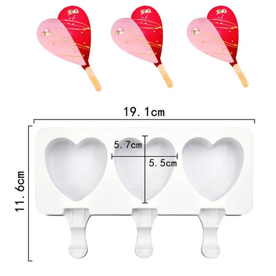 Barkácsolás szilikon fagylalt forma élelmiszer minőségű csokoládé desszert popsikát formáló tálca jégkocka készítő házi készítésű eszközök nyári parti kellékek