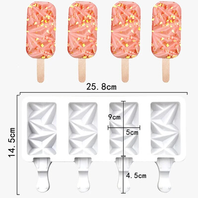 Barkácsolás szilikon fagylalt forma élelmiszer minőségű csokoládé desszert popsikát formáló tálca jégkocka készítő házi készítésű eszközök nyári parti kellékek