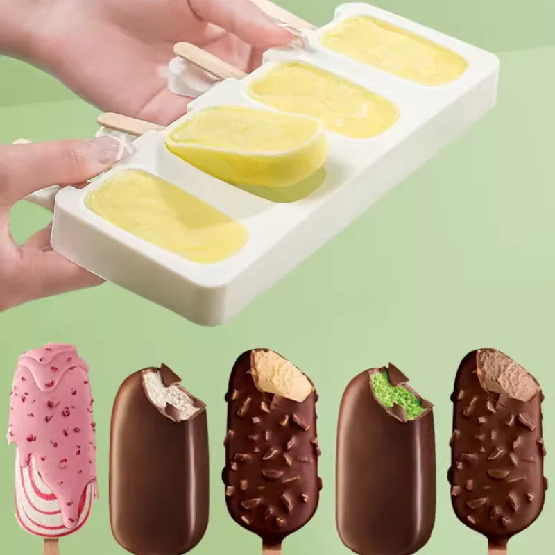 Barkácsolás szilikon fagylalt forma élelmiszer minőségű csokoládé desszert popsikát formáló tálca jégkocka készítő házi készítésű eszközök nyári parti kellékek