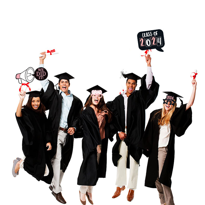 24db rózsaszín ballagási parti fotó kellékek, 2024-es ballagási fotós emlékkellékek osztálya