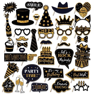 la mulți ani 36 de elemente de recuzită pentru decorațiuni pentru petreceri