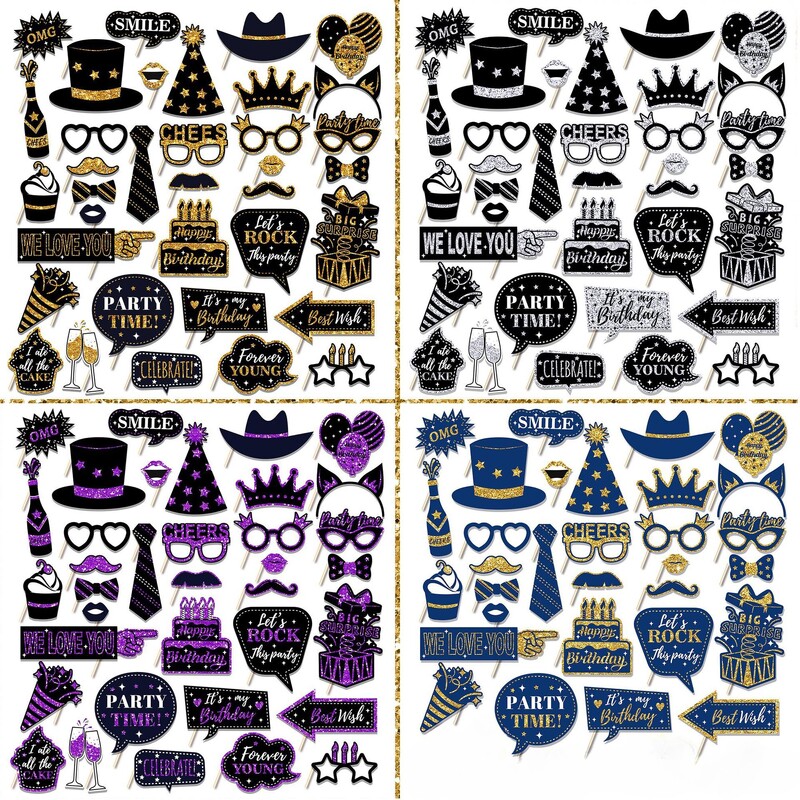 la mulți ani 36 de elemente de recuzită pentru decorațiuni pentru petreceri