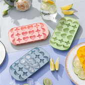 18 lyukú Hold szív jégkocka készítő szilikon jégforma fedéllel DIY 3D csillagok jégtálca gyümölcslé Ital whiskys koktélok konyhai forma