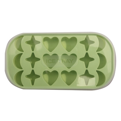 18 lyukú Hold szív jégkocka készítő szilikon jégforma fedéllel DIY 3D csillagok jégtálca gyümölcslé Ital whiskys koktélok konyhai forma