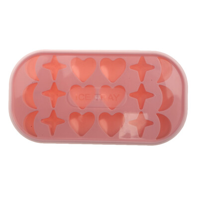 18 lyukú Hold szív jégkocka készítő szilikon jégforma fedéllel DIY 3D csillagok jégtálca gyümölcslé Ital whiskys koktélok konyhai forma