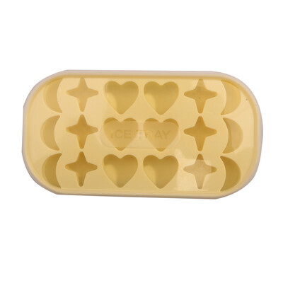 18 lyukú Hold szív jégkocka készítő szilikon jégforma fedéllel DIY 3D csillagok jégtálca gyümölcslé Ital whiskys koktélok konyhai forma