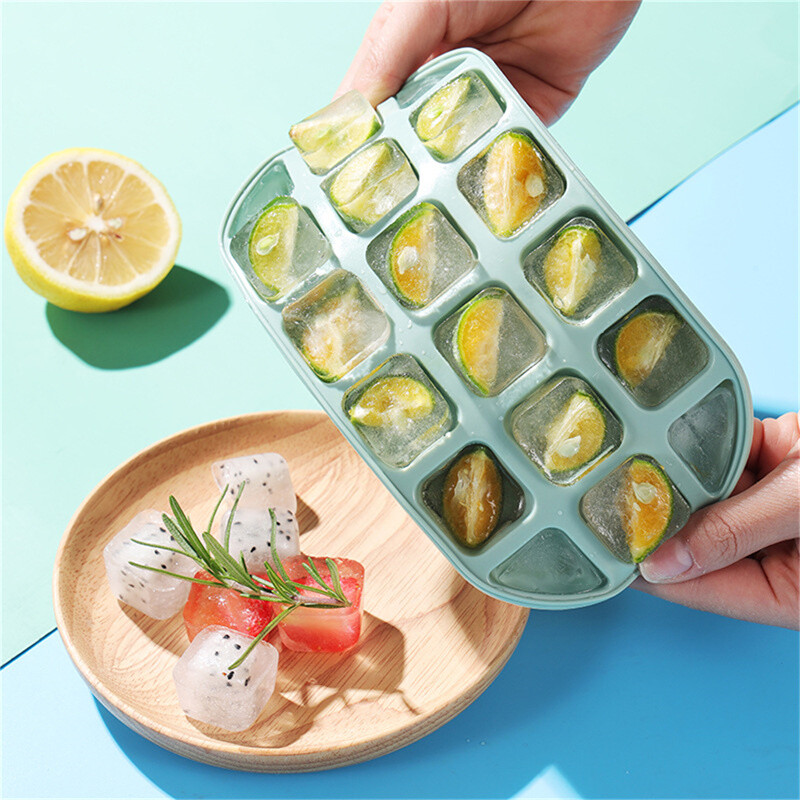 18 lyukú Hold szív jégkocka készítő szilikon jégforma fedéllel DIY 3D csillagok jégtálca gyümölcslé Ital whiskys koktélok konyhai forma