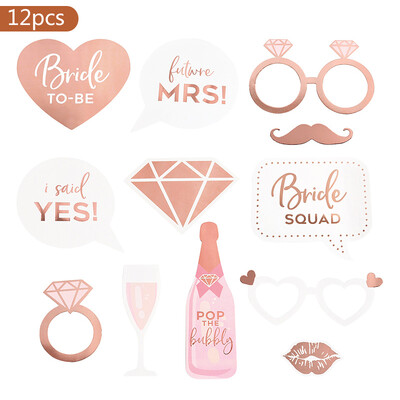 1Szett Esküvői Photobooth kellékek Mrs Mrs Just Married esküvői parti díszek Vicces maszk Vőlegény menyasszonyi zuhany fotózás kellékek