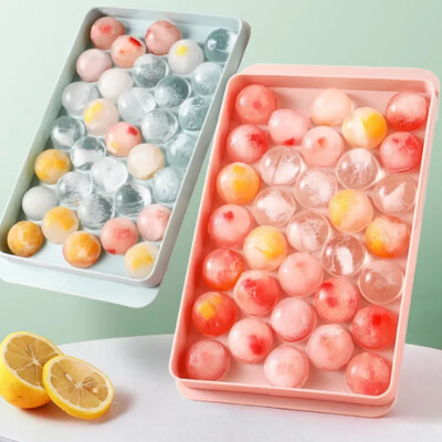 33 Καλούπι για χόκεϊ για μπάλα πάγου Frozen Mini Ball Maker Mold Στρογγυλό καλούπι για παγάκια με καπάκι Ice Tray Box Whisky Cocktail Kitchen Εργαλείο