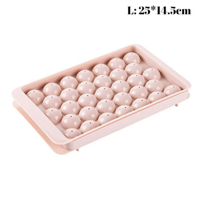 33 rácsos jéglabda forma jégkorong fagyasztott mini labdakészítő forma kerek jégkocka forma fedéllel jégtálca doboz whisky koktél konyhai eszköz