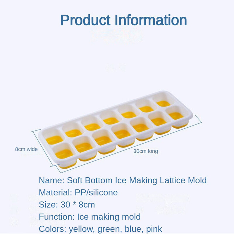 14 rácsos szilikon jégtálca formadoboz négyzet alakú jégkészítő nem mérgező tartós bár kocsma bor jégtömb készítő konyhai eszközök tartozékok