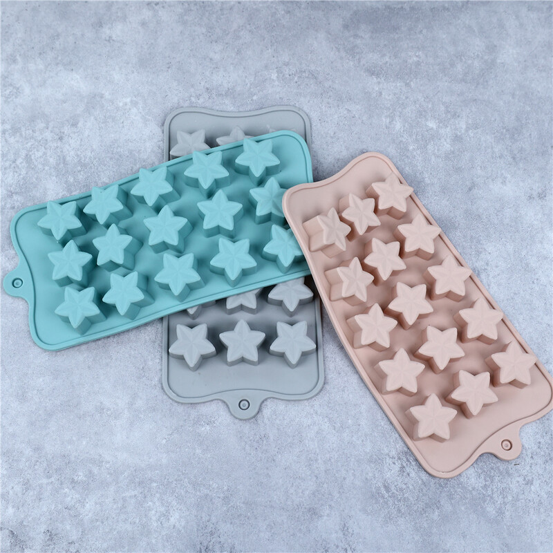 Szilikon fagylaltos csokoládéforma süti Ötágú csillagforma Jelly Caramel Szarvasgomba jégkocka torta díszítéshez Sütési eszközök