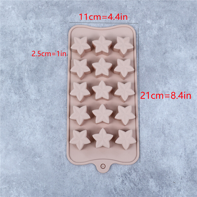 Szilikon fagylaltos csokoládéforma süti Ötágú csillagforma Jelly Caramel Szarvasgomba jégkocka torta díszítéshez Sütési eszközök