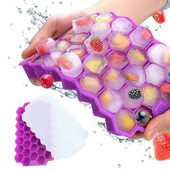 Ice Cube Maker Honeycomb Box Εργαλεία παγωτού σιλικόνης Ice Jelly Juice Food Mold Αξεσουάρ ουίσκι για κοκτέιλ Καλούπι σιλικόνης