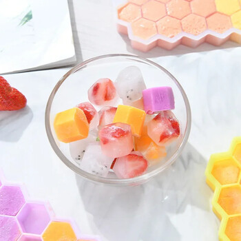 Ice Cube Maker Honeycomb Box Εργαλεία παγωτού σιλικόνης Ice Jelly Juice Food Mold Αξεσουάρ ουίσκι για κοκτέιλ Καλούπι σιλικόνης