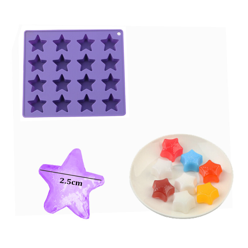1db 16 rácsos csillag Lce krémrács ötágú csillag szilikon fagylaltforma jégkocka otthoni barkácsolás sütőforma