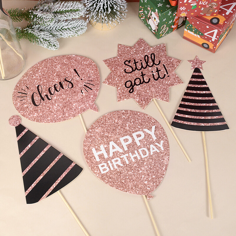 30/26 τεμ. Βιβλιοθήκη για γενέθλια Photo Booth Σκουπ γκλίτερ μάσκα καπέλο μουστάκι για χείλη PhotoBooth στηρίγματα για ενήλικες άντρες, γυναίκες Διακόσμηση πάρτι γενεθλίων