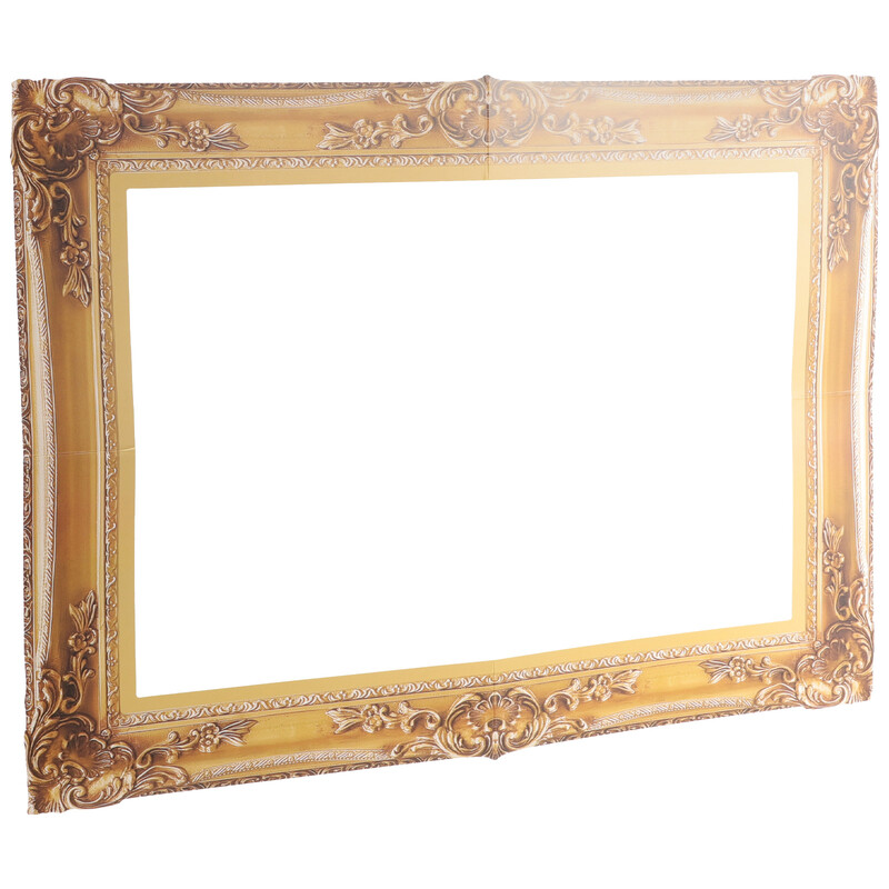 Retro dekoro „pasidaryk pats“ popieriniai paveikslų rėmeliai, nuotraukų kabinos rekvizitai vestuvių gimtadienio vakarėliui (auksiniai)