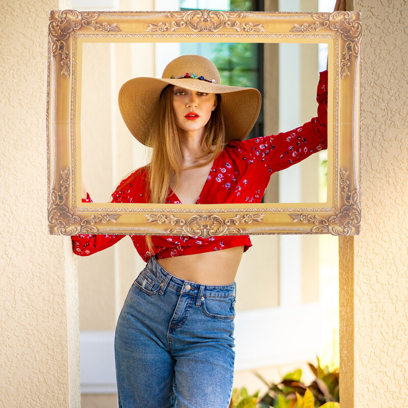 Retro dekoro „pasidaryk pats“ popieriniai paveikslų rėmeliai, nuotraukų kabinos rekvizitai vestuvių gimtadienio vakarėliui (auksiniai)