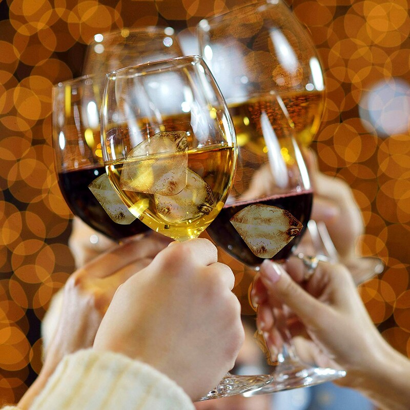 Újrafelhasználható gyémánt jégkocka forma szilikon whisky jégkocka tálca koktélok hűtéséhez egymásra rakható, rugalmas széf szabad tölcsérrel