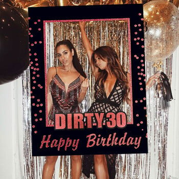 LaVenty Rose Gold 18th 30th 40th Birthday Party Photo Booth Реквизит Рожден ден 18th Birthday 30th Birthday 40th Birthday Photo Frame