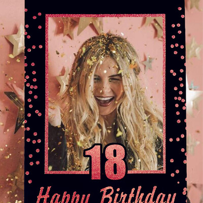 LaVenty Rose Gold 18th 30th 40th Birthday Party Photo Booth Реквизит Рожден ден 18th Birthday 30th Birthday 40th Birthday Photo Frame