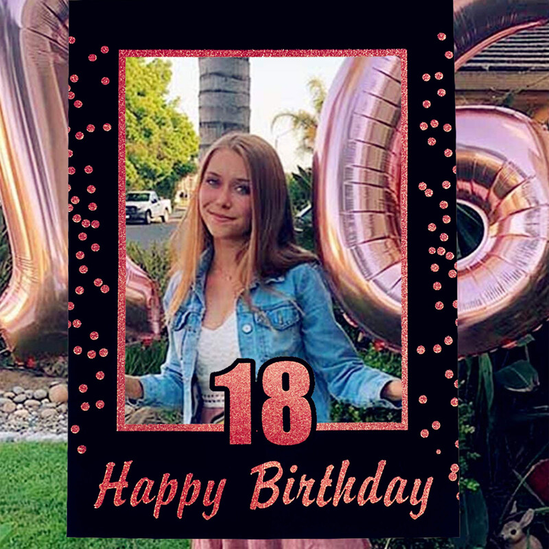 LaVenty Rose Gold 18. 30. 40. Születésnapi Party Photo Booth kellékek Születésnap 18. Születésnap 30. Születésnap 40. Születésnapi Fényképkeret