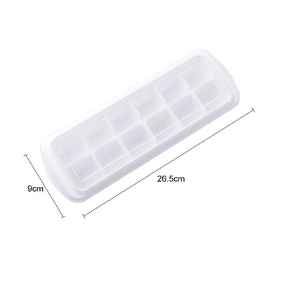 12/48/60 Grids Ice Tray Plastic Ice Cube Maker Sphere Mold for Cocktail Juice Whisky Ice Cube Tray with Lid Kitchen Tool