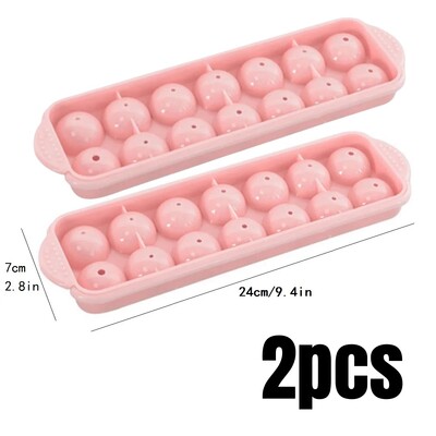 3D kerek golyók jég műanyag formák barkács kockatálcás szilikon formák whisky lé jéggolyó készítéséhez fedéllel