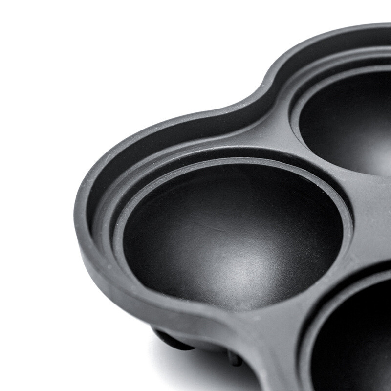 Tavă de gheață 4 buc. Producător de gheață rotund Diametru mare de gheață 5 cm Gheață transparentă Rock gheață Bere Whisky Highball Instrument pentru înghețată