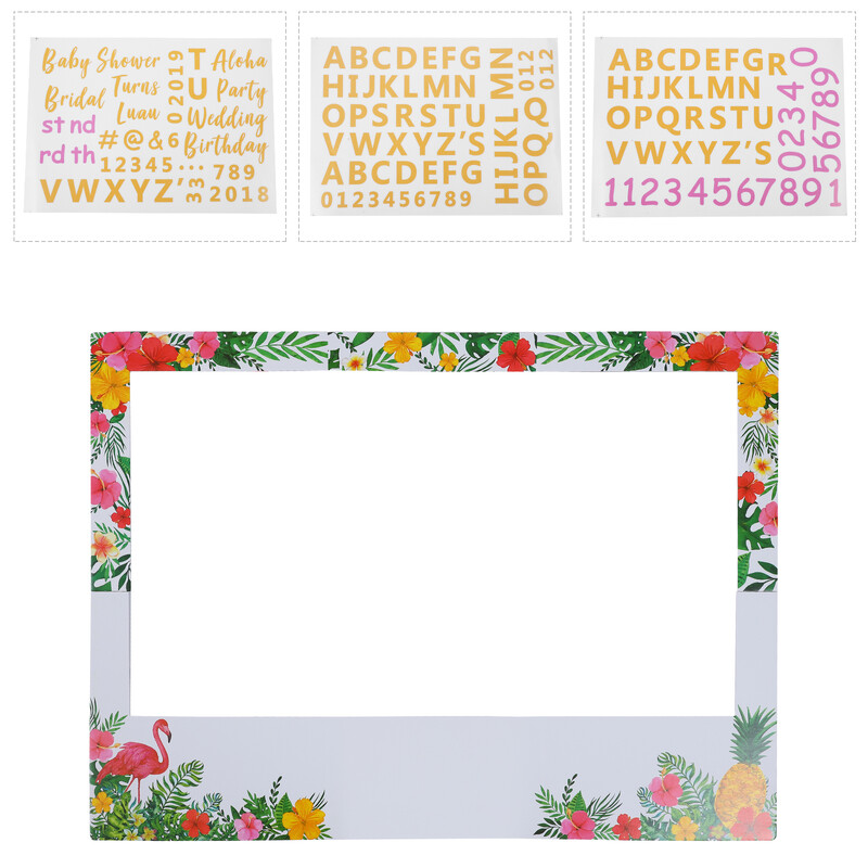 Kézben tartott képkeret kellékek Nyári buli Hawaii képkeret bankett Esküvő Luau papírhab kellékek Születésnap