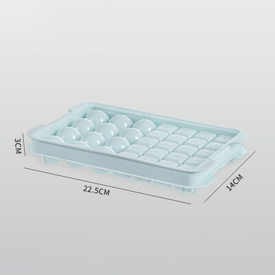 3D кръгла тава за кубчета лед с капак Пластмасова форма за лед в диамантен стил Хладилник Сферични форми Направи си сам Машина за топки за лед Кухненски инструменти