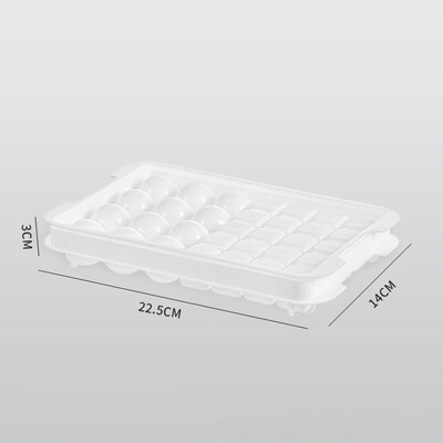 3D кръгла тава за кубчета лед с капак Пластмасова форма за лед в диамантен стил Хладилник Сферични форми Направи си сам Машина за топки за лед Кухненски инструменти
