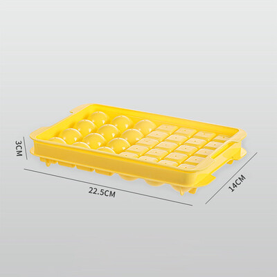 3D кръгла тава за кубчета лед с капак Пластмасова форма за лед в диамантен стил Хладилник Сферични форми Направи си сам Машина за топки за лед Кухненски инструменти