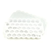 37 lyukú konyhai szerszám jégforma méhsejt jégtálca, újrafelhasználható szilikon biszfenol A nélkül, levehető fedél jégkészítéshez