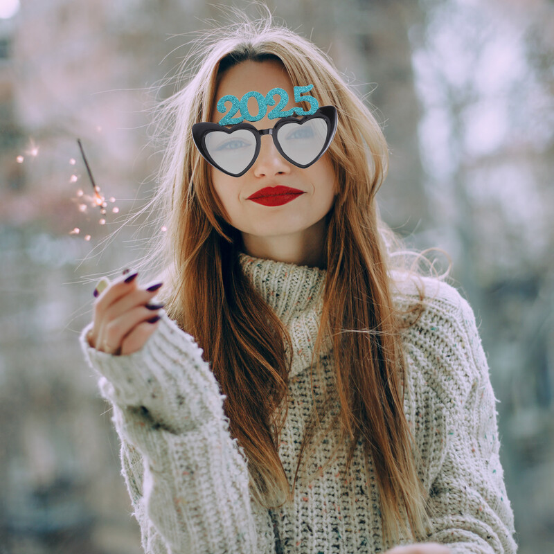 2025 Ochelari pentru petrecere Accesorii pentru ochelari Decoruri de Anul Nou Decorații amuzante pentru dansuri Recuzită de performanță Ochelari de vedere